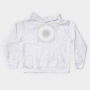 White Begonia Kaleidoscope Kids Hoodie